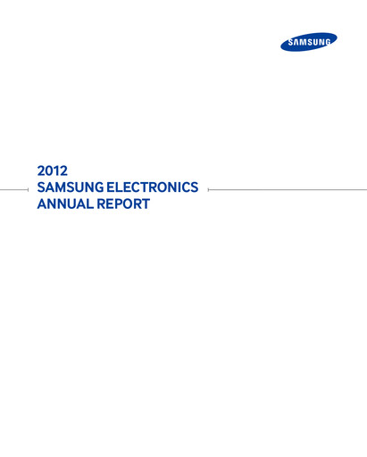 Thumbnail Samsung Annual Report 2012