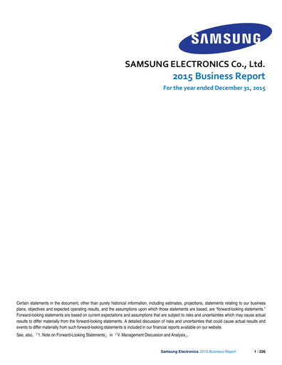 Thumbnail Samsung Annual Report 2015