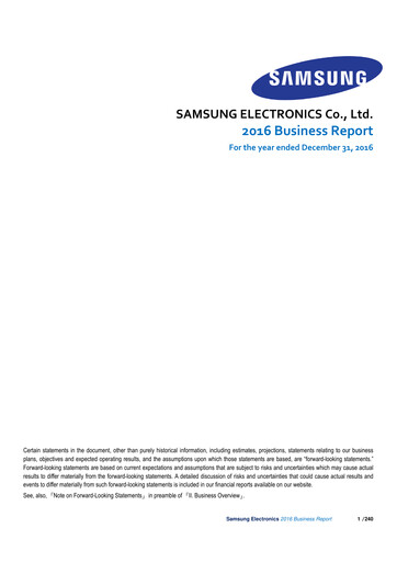 Thumbnail Samsung Annual Report 2016