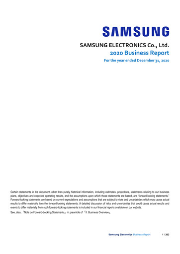 Thumbnail Samsung Annual Report 2020