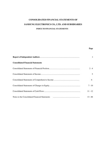 Thumbnail Samsung Financial Statement 2013