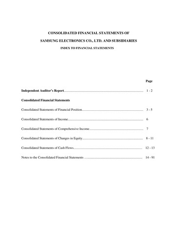Thumbnail Samsung Financial Statement 2015