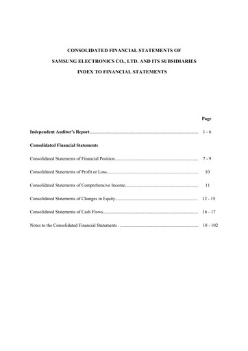 Thumbnail Samsung Financial Statement 2018