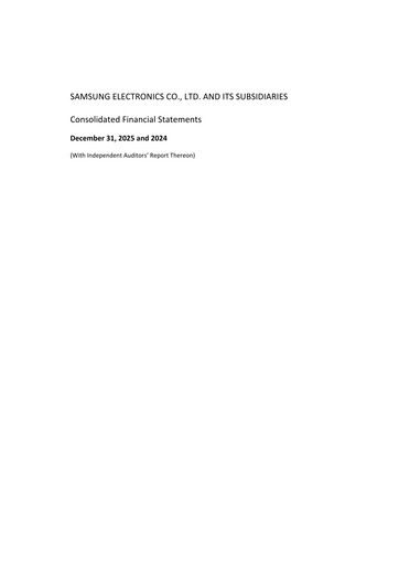 Thumbnail Samsung Financial Statement 2025