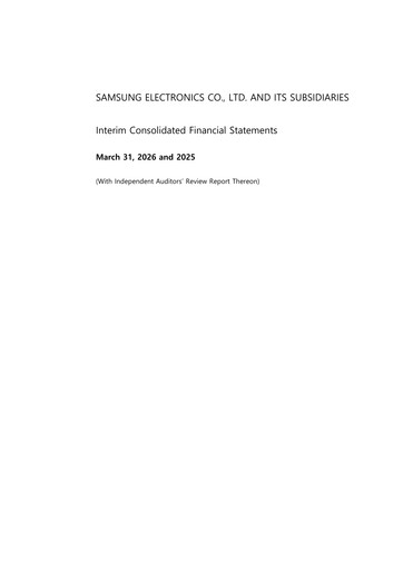 Thumbnail Samsung Financial Statement 2026-q1