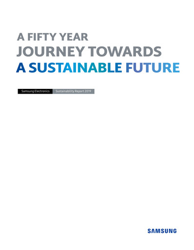 Thumbnail Samsung Sustainability Report 2019