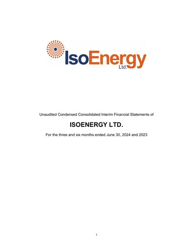 Thumbnail IsoEnergy Quarterly Report 2024-q2