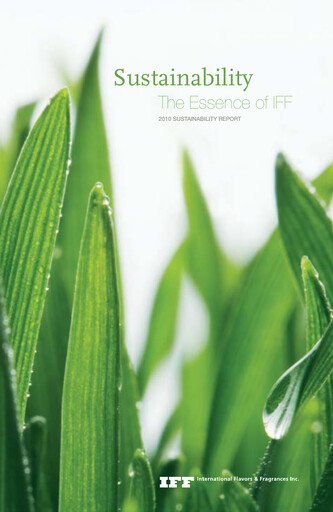 Thumbnail International Flavors & Fragrances
 Sustainability Report 2010