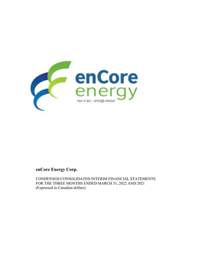 Thumbnail enCore Energy Quarterly Report 2022-q1