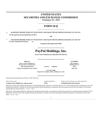 Thumbnail PayPal Quarterly Report 2019-q2