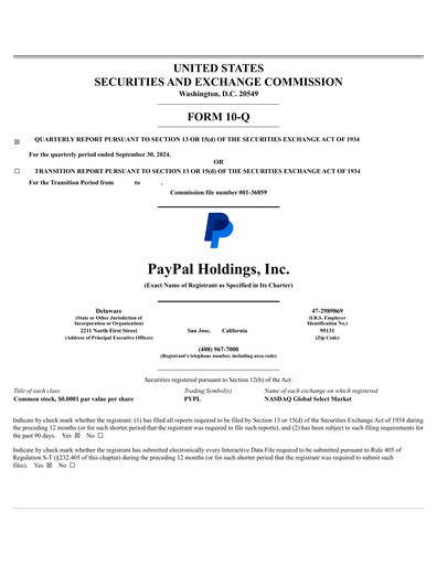Thumbnail PayPal Quarterly Report 2024-q3