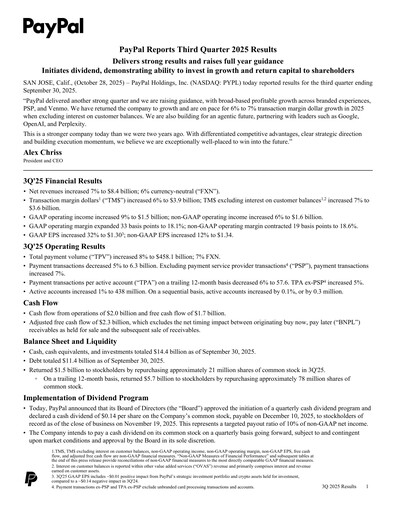 Thumbnail PayPal Quarterly Report 2025-q3