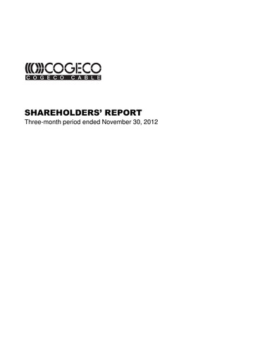 Thumbnail Cogeco Quarterly Report 2013-q1