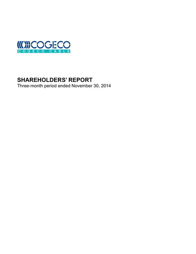 Thumbnail Cogeco Quarterly Report 2015-q1