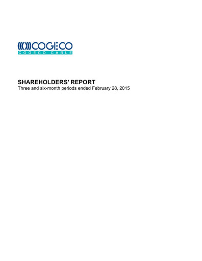 Thumbnail Cogeco Quarterly Report 2015-q2