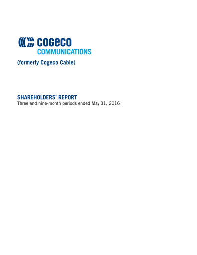 Thumbnail Cogeco Quarterly Report 2016-q3