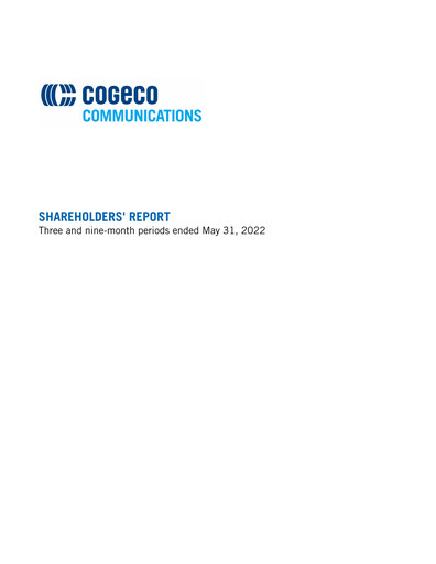 Thumbnail Cogeco Quarterly Report 2022-q3