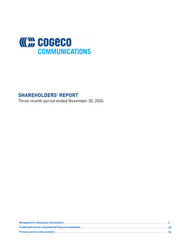 Thumbnail Cogeco Quarterly Report 2025-q1