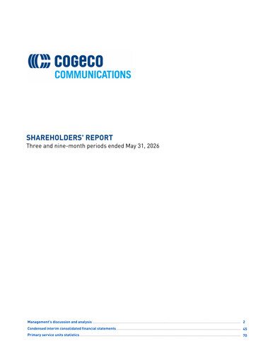 Thumbnail Cogeco Quarterly Report 2026-q3