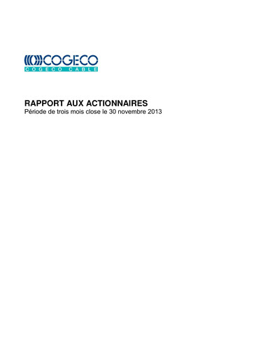 Thumbnail Cogeco Quarterly Report 2014-q1