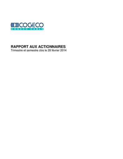 Thumbnail Cogeco Quarterly Report 2014-q2