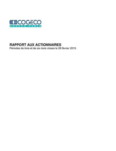 Thumbnail Cogeco Quarterly Report 2015-q2