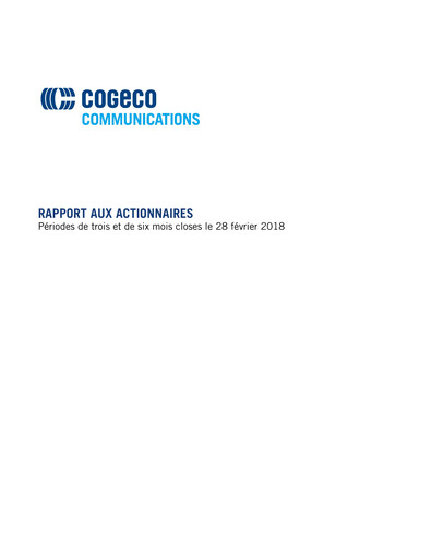 Thumbnail Cogeco Quarterly Report 2018-q2