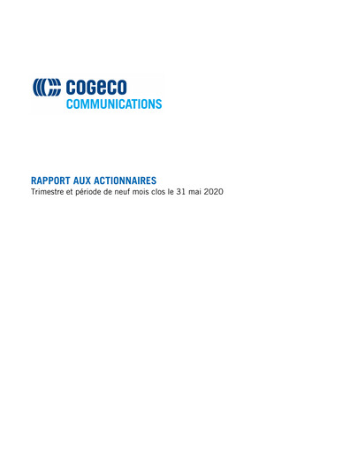 Thumbnail Cogeco Quarterly Report 2020-q3