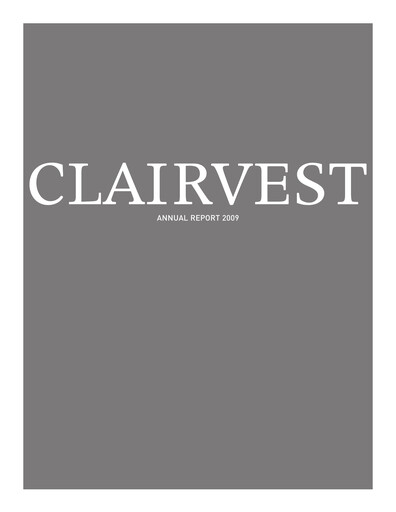 Thumbnail Clairvest Group Annual Report 2009