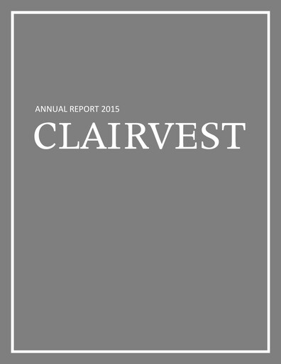 Thumbnail Clairvest Group Annual Report 2015