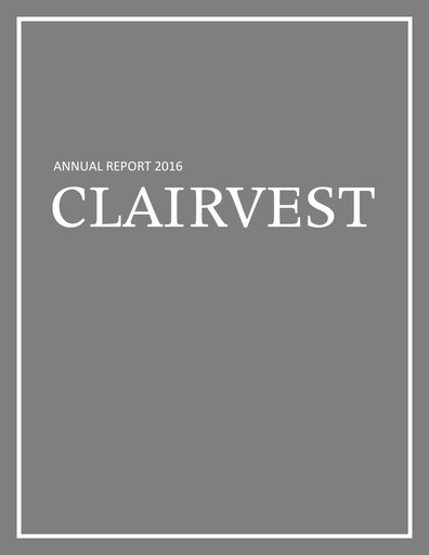 Thumbnail Clairvest Group Annual Report 2016