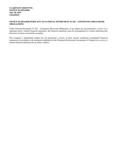 Thumbnail Clairvest Group Financial Statement 2020-q1