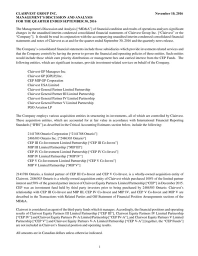 Thumbnail Clairvest Group Quarterly Report 2017-q2