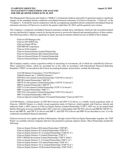 Thumbnail Clairvest Group Quarterly Report 2020-q1