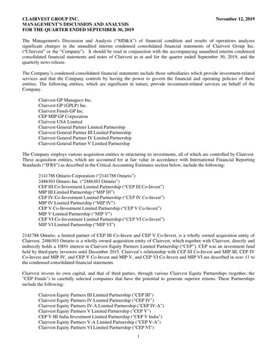 Thumbnail Clairvest Group Quarterly Report 2020-q2
