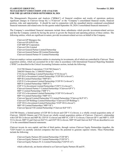 Thumbnail Clairvest Group Quarterly Report 2025-q2
