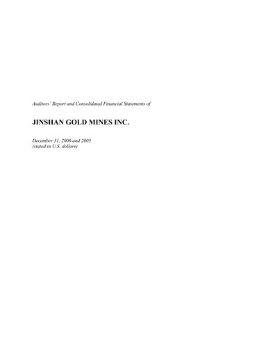 Thumbnail China Gold International Resources Financial Statement 2006