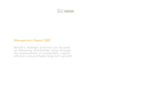 Thumbnail Nestlé Annual Report 2001