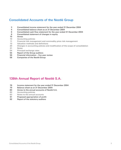 Thumbnail Nestlé Financial Statement 2004
