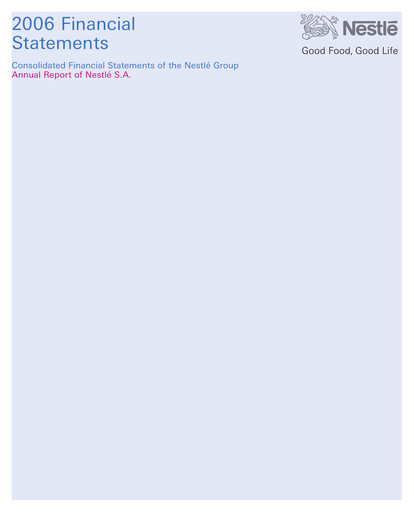 Thumbnail Nestlé Financial Statement 2006