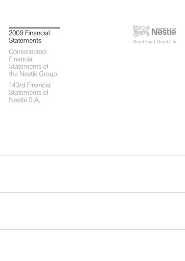 Thumbnail Nestlé Financial Statement 2009