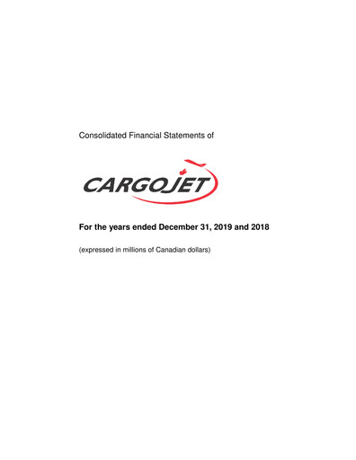 Miniature Cargojet Bilan financier 2019