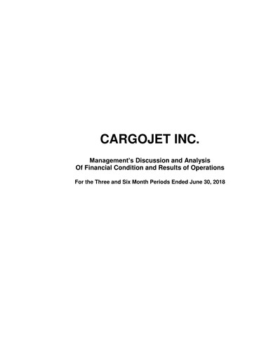 Thumbnail Cargojet Quarterly Report 2018-q2