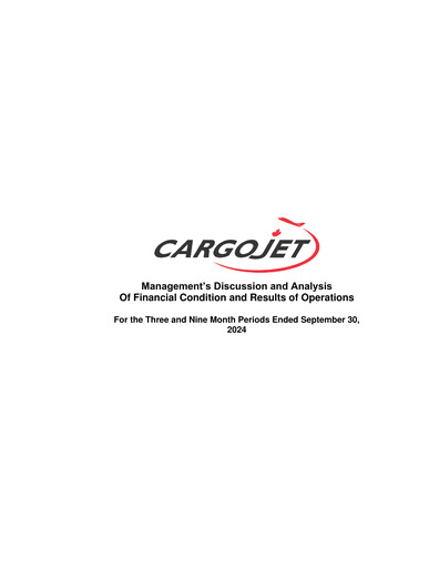 Thumbnail Cargojet Quarterly Report 2024-q3