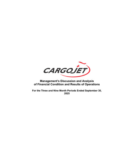 Thumbnail Cargojet Quarterly Report 2025-q3