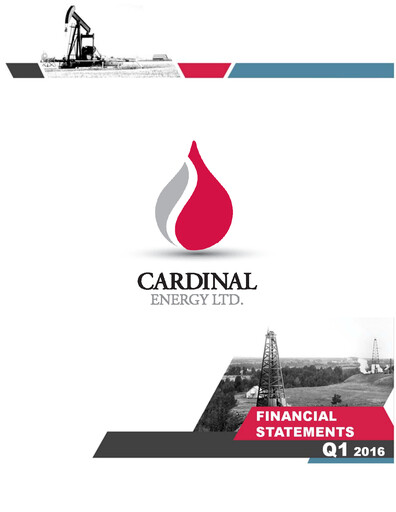 Thumbnail Cardinal Energy Quarterly Report 2016-q1