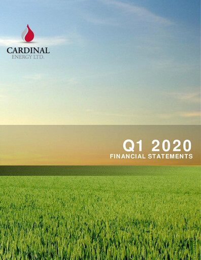 Thumbnail Cardinal Energy Quarterly Report 2020-q1