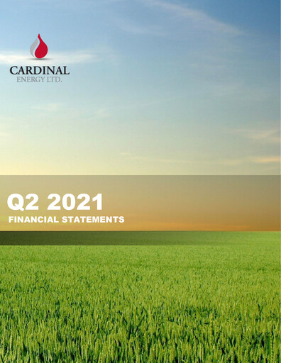 Thumbnail Cardinal Energy Quarterly Report 2021-q2