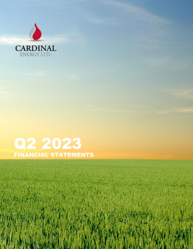 Thumbnail Cardinal Energy Quarterly Report 2023-q2