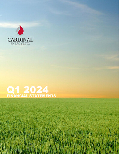 Thumbnail Cardinal Energy Quarterly Report 2024-q1